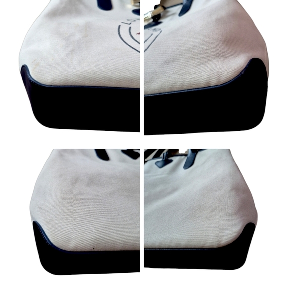 Longchamp Large Rosea 1948 Canvas Leather Tote Bag - Picture 9 of 16